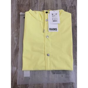 Rains Straw Lightweight Waterproof Long Jacket Raincoat Yellow Women’s Sz XS